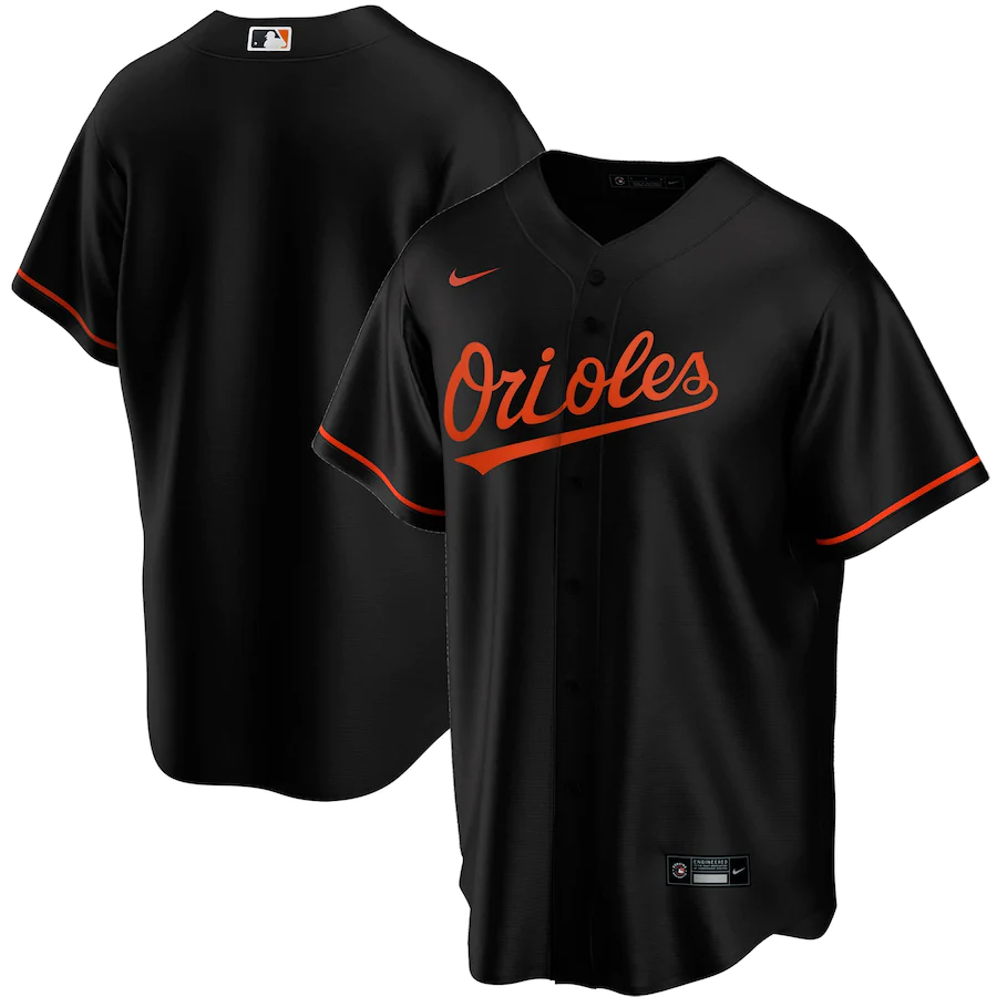 Men's Baltimore Orioles Blank Black Cool Base Stitched Jersey